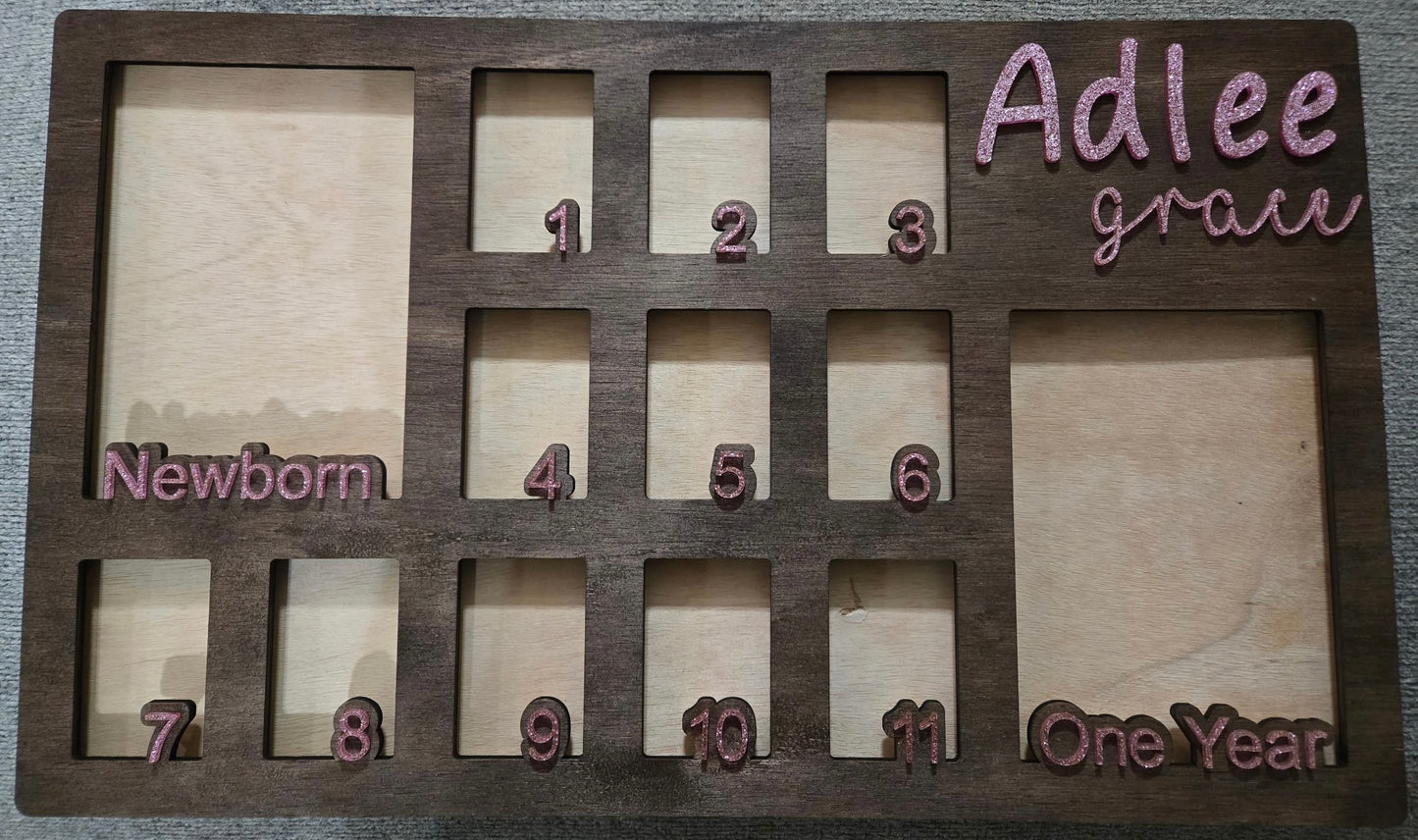 Milestone Wooden Frame w/ Acrylic Lettering