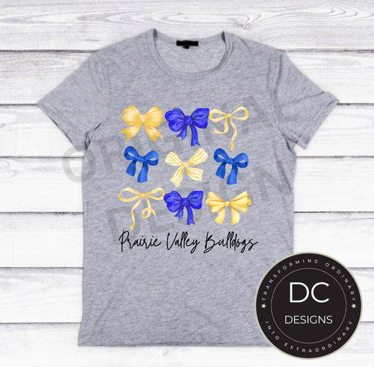 Bulldogs Bow Tee Gildan Softstyle