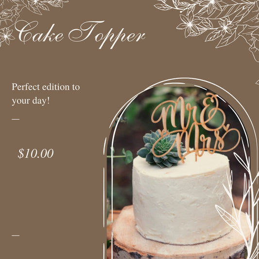 Mr. & Mrs. Cake Topper