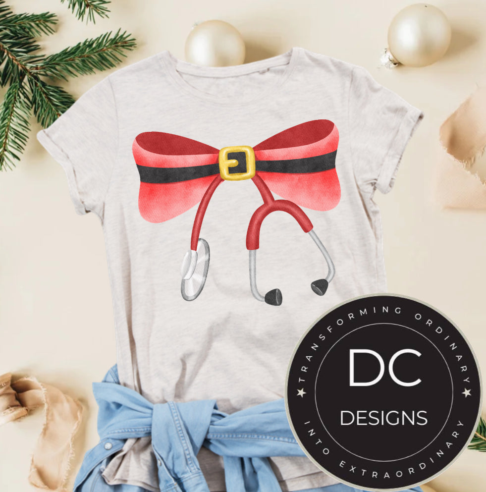 Santa Nurse Bow