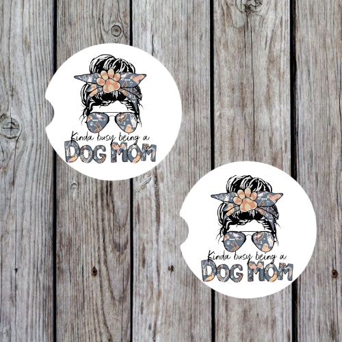 Dog Mom Car Coasters