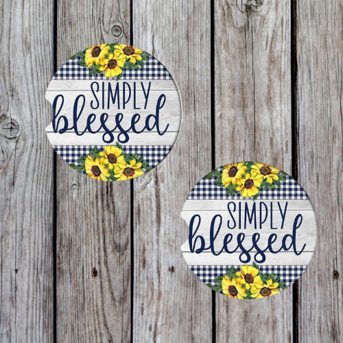 Simply Blessed Car Coasters