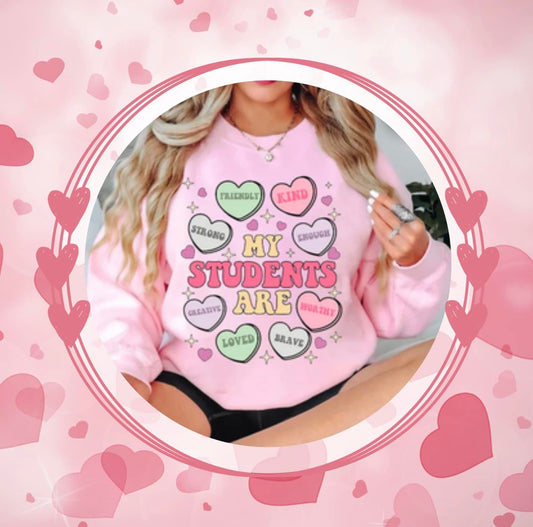 Students Conversation Hearts Sweatshirt
