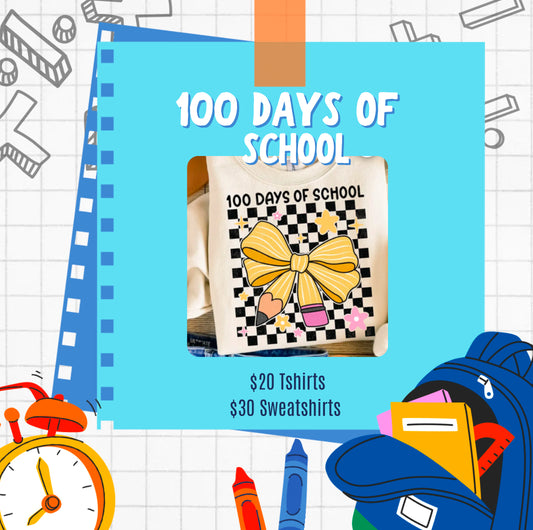 100 Days of School Checkered Sweatshirt