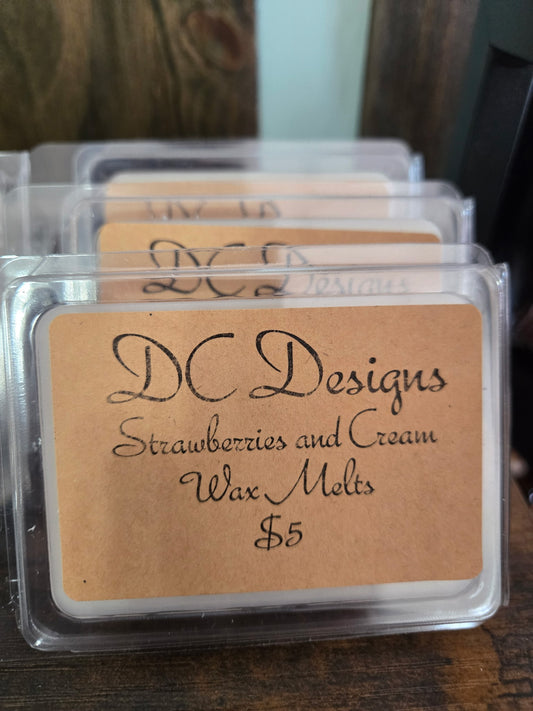 Strawberries & Cream Wax Melt (Brick of 6 Cubes)